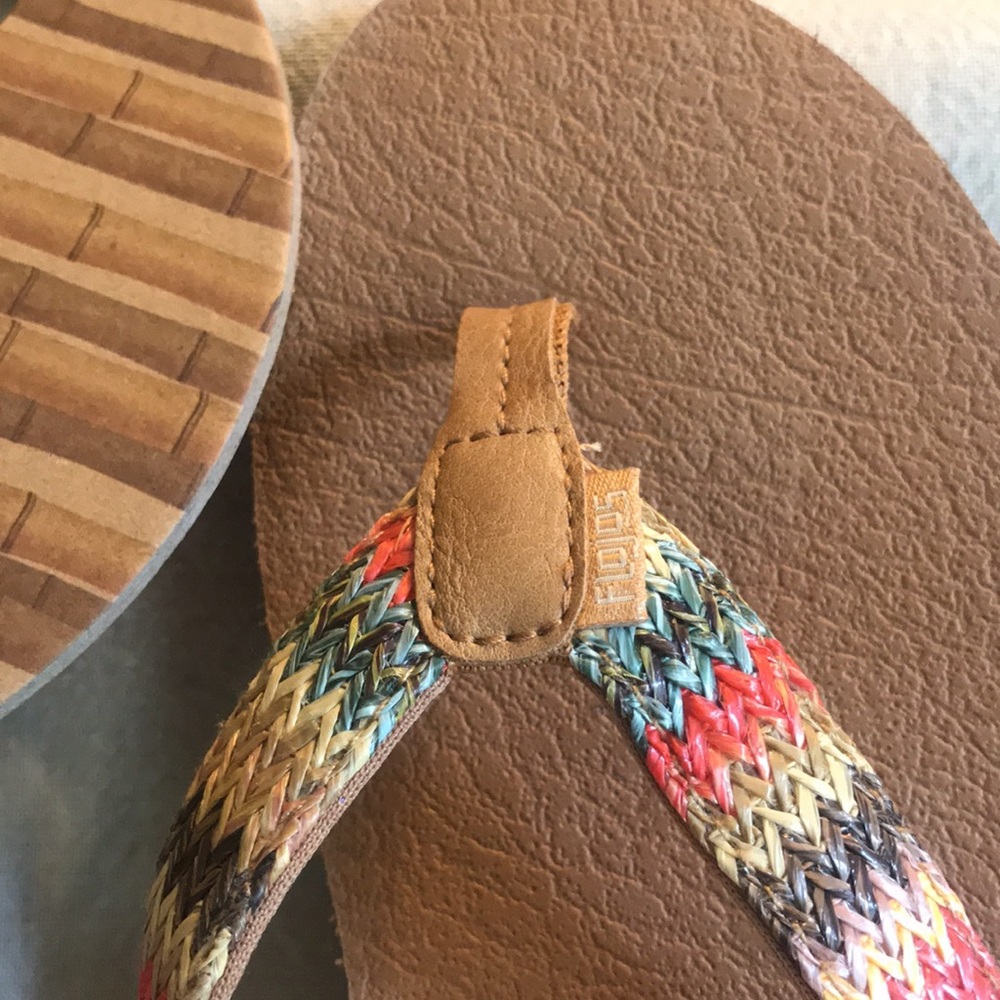 NWT~ Flojos Multicolor Flip Flops - Picture 5 of 5